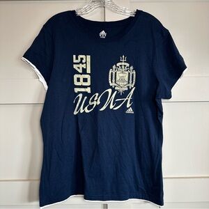 adidas U.S. Naval Academy USNA Midshipmen 100% Cotton T-Shirt Blue Women’s XL